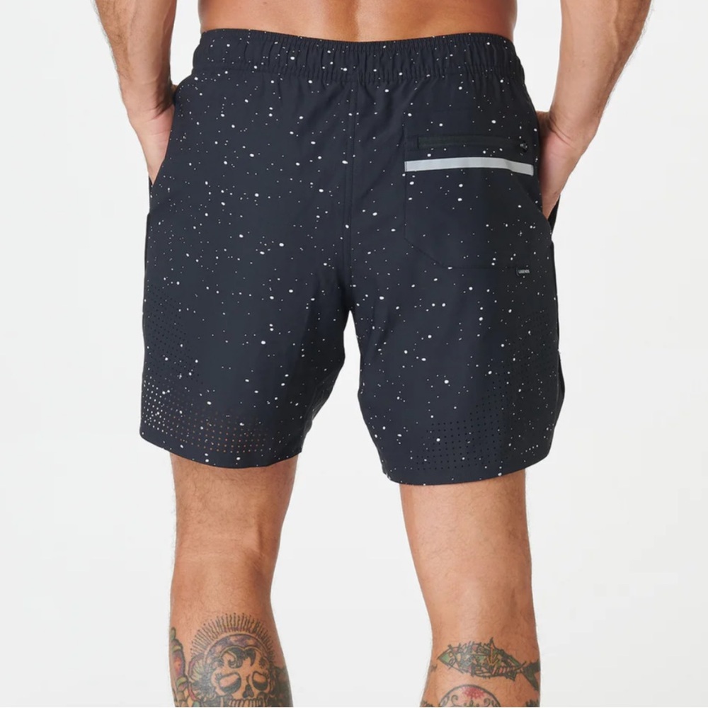 Legend men’s Luka linerless shorts in black splatter. Size large. - Picture 3 of 11